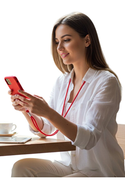 My Strape Red Paracord Phone Strap Crossbody (Adjustable) Compatible with All Cases