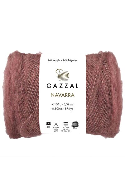 Gazzal Navarra 100gr 800mt El Örgü Ipliği Moher
