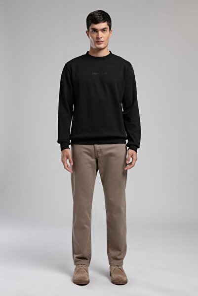 Lee Cooper Ricky High Waist Straight Cut Straight Leg Beige Men's Trousers