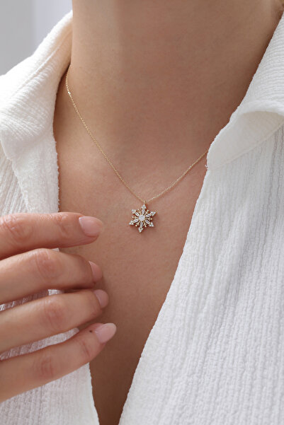 YAVUZ KUYUMCULUK 14 Ayar Altın Kristal Kartanesi Kolye