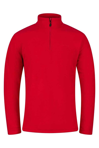 2AS Cedric Men's Half Zip Thin Fleece Sweatshirt Red