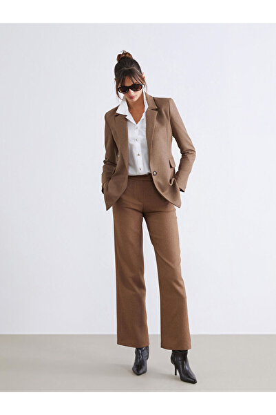 LC Waikiki Soulife brown loose fit wide leg women's pants
