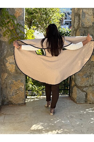 Punta Otantik Yg3698 Draped Italian Boucle Vest Beige