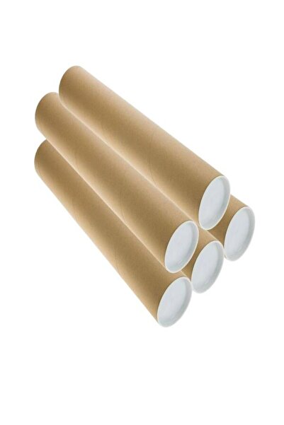 esila KAĞITÇILIK Dış Tic. Ltd. Şti. Postüp Kapaklı Silindir Kutu Karton Rulo Gönderi Poster Afiş Harita Tüpü 5 Adet 5 Cm X 25 Cm