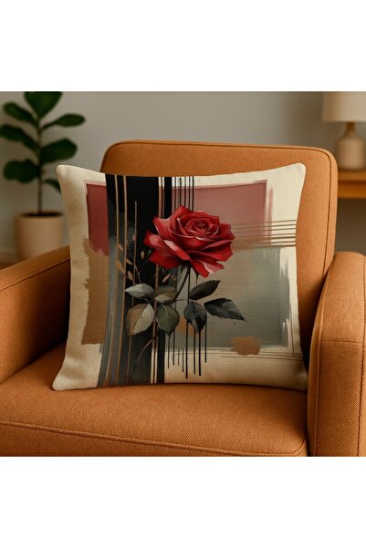 MİNOZA غطاء وسادة مزخرف بنمط مطبوع وردة رقمية - الصفحة الرئيسية