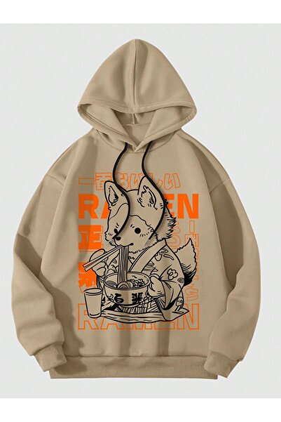 ZEMLİYA Hanorac termic cu glugă – Imprimat cu anime și sloganuri