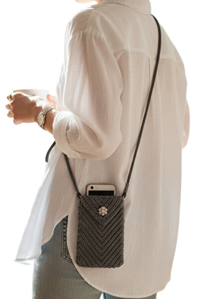 My Strape Phone Bag Anthracite (Hand Made) Hand Made