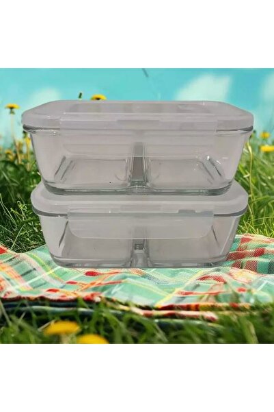 Mask L Av Fresco Rectangular Compartmented Lockable Storage Container 1120 Cc - Set of 2