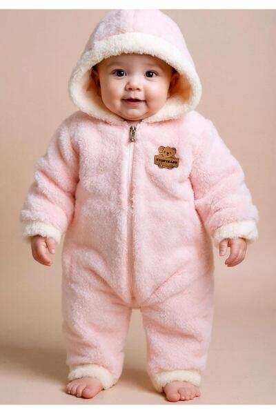 GMG Baby Wellsoft Kapüşonlu Fermuarlı Kışlık Bebek Tulum