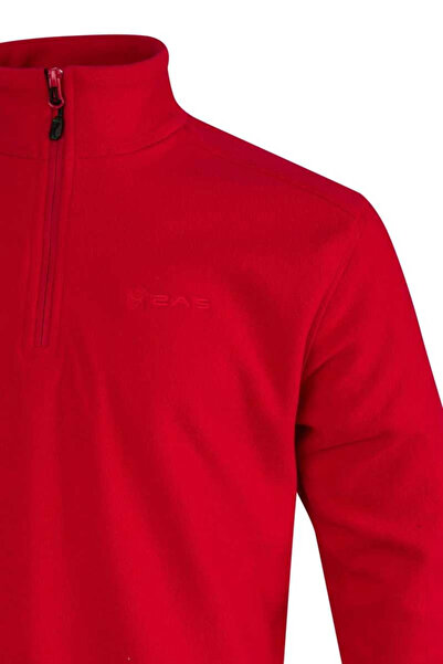2AS Cedric Men's Half Zip Thin Fleece Sweatshirt Red