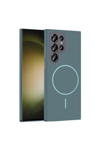 ceppark غطاء جوكو سامسونج جالاكسي اس 23 الترا بروش ماج سيف - تركواز