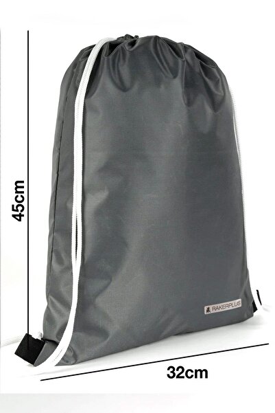 Rakerplus Anthracite 32X45 cm Waterproof Drawstring Football Boot and Sports Bag