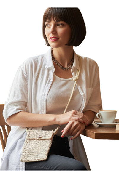 My Strape Phone Bag Ecru (Hand Made) Hand Made