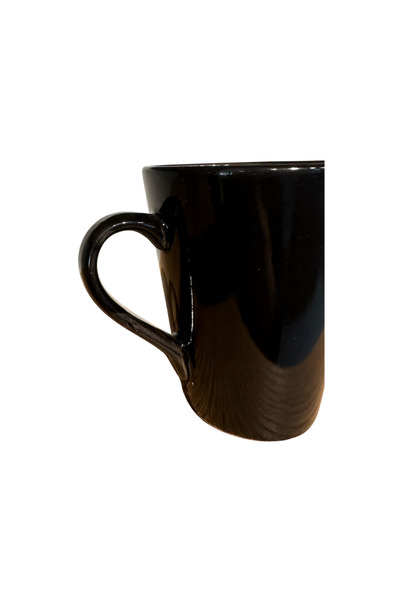CERCİBAZAAR Black Ceramic Mug 250 ml – Stylish and Modern Design