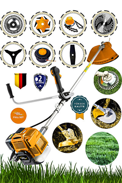 Lieber German LGY1100 Benzinli Yan Tipi Full Setli Ot Çalı Çim Biçme Tırpanı ...