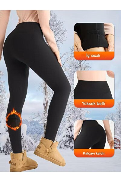 Aznime Toparlayıcı Termal Peluş Özel Tasarım Esnek Kışlık Tayt