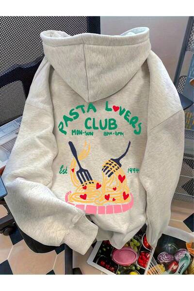 ZEMLİYA Pasta Lovers ClubM Hanorac cu glugă și buzunare – Mânecă lungă, umeri...