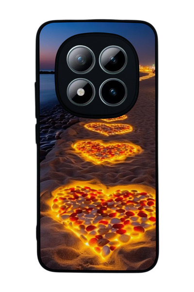 Aksel Kılıf متوافق مع هاتف Xiaomi Redmi Note 15 Pro مطبوع ، أسود غير لامع، سي...