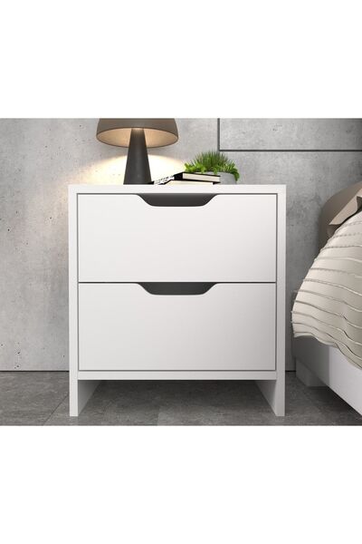 Genel Markalar Efes 2 Çekmeceli Beyaz Komodin