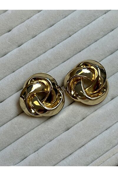 Ladies&Gentlemen Gold Knotted Form Women's Earrings