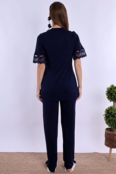 ByLohusa Effortt Navy Blue Maternity Pajama Set