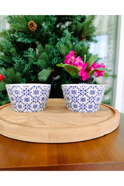 Madame Coco طقم موريس من قطعتين - أزرق/أبيض - 10 سم