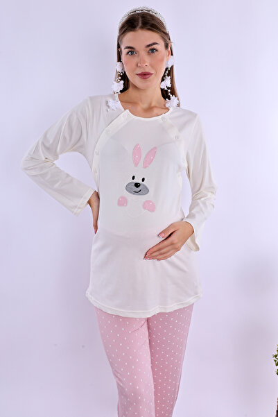 ByLohusa Effortt Pink Maternity Pajama Set