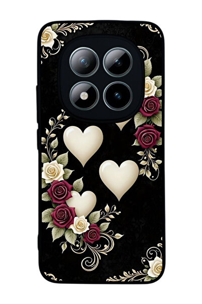 Aksel Kılıf متوافق مع هاتف Xiaomi Redmi Note 15 Pro مطبوع ، أسود غير لامع، سي...