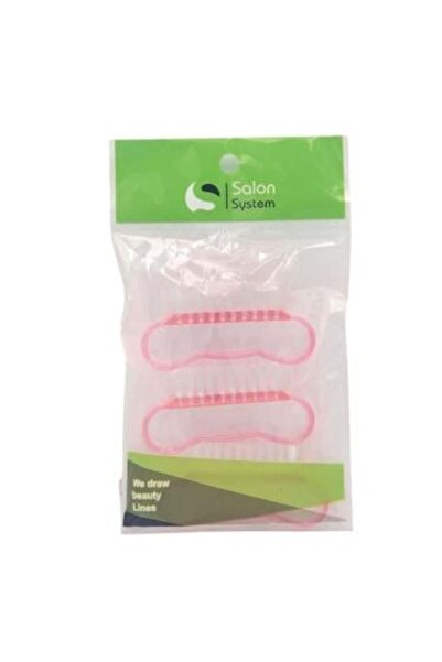 Salon System Nail Cleaning Brushes - 3 Pieces - Assorted Colors