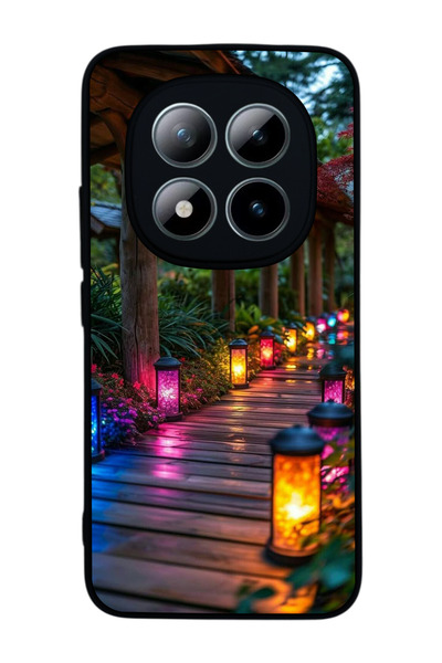 Aksel Kılıf متوافق مع هاتف Xiaomi Redmi Note 15 Pro Plus مطبوع ، أسود غير لام...