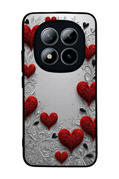 Aksel Kılıf متوافق مع هاتف Xiaomi Redmi Note 15 Pro Plus مطبوع ، أسود غير لام...