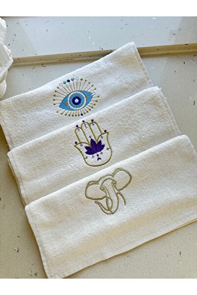 GA Gleam Atelier Nakışlı Mutfak Havlusu Seti - 3 lü Set - Pamuklu - 40*60 cm