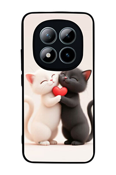 Aksel Kılıf متوافق مع هاتف Xiaomi Redmi Note 15 Pro Plus مطبوع ، أسود غير لام...