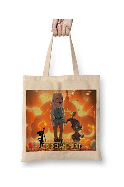 Toyaso Постер «Розчарування» Біла тканинна сумка Довга ручка Сумка для покупок Пляжна сумка