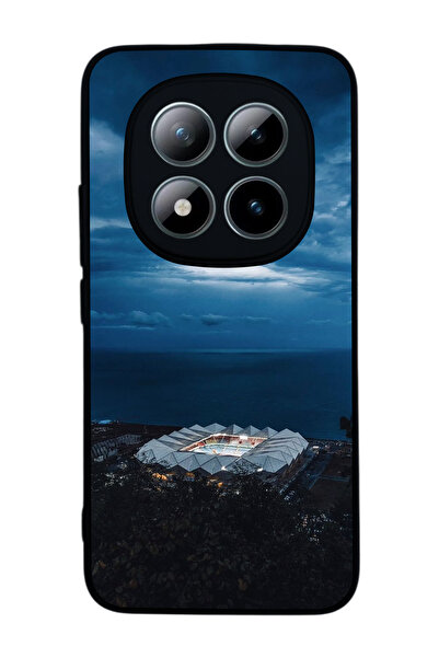 Aksel Kılıf متوافق مع هاتف Xiaomi Redmi Note 15 Pro مطبوع ، أسود غير لامع، سي...