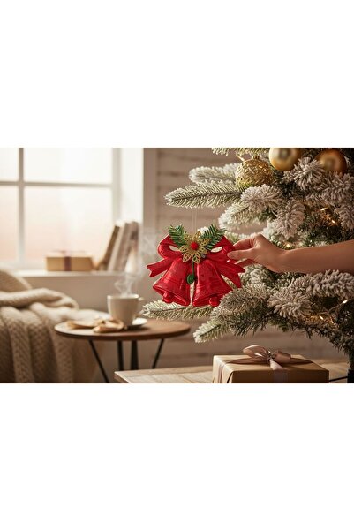 Happyland Christmas Red Bell Door Wall Christmas Tree Ornament 15 cm Small Size Hpy26049