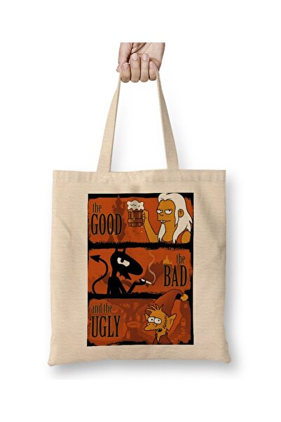 Toyaso Αντίγραφο της Disenchantment White Tote Bag Τσάντα αγορών με μακριά λα...