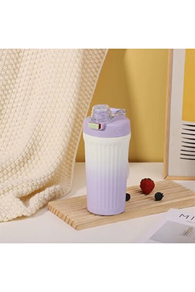Generic 780ml Color Gradient Ribbed Thermal Water Cup or Flask with Foldable Handle HZ061