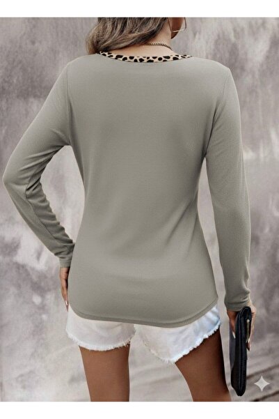 buğrahayalin Women's Long Sleeve V-Neck Camisole Blouse