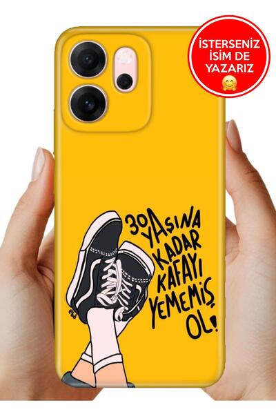 OPPO Reno 14F 5G Kılıf A Kalite Baskılı Art Silikon 30 Yaşına Kadar