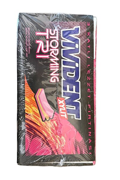 Vivident Storming Raspberry and Lemonade Flavored Sugar-Free Chewing Gum 33 g X 18 Pieces