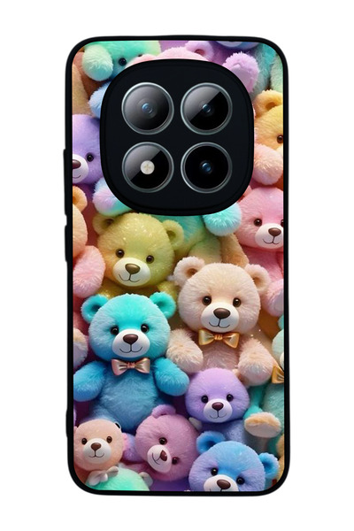 Aksel Kılıf متوافق مع هاتف Xiaomi Redmi Note 15 Pro Plus مطبوع ، أسود غير لام...