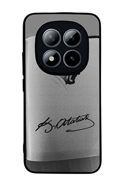 Aksel Kılıf متوافق مع هاتف Xiaomi Redmi Note 15 Pro مطبوع ، أسود غير لامع، سي...