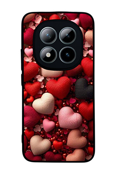 Aksel Kılıf متوافق مع هاتف Xiaomi Redmi Note 15 Pro مطبوع ، أسود غير لامع، سيليكون ناعم، واقي، غطاء ممتص للصدمات، حافظة