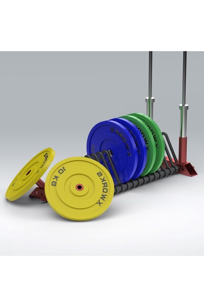 XWORKS Fitness XWORKS Olimpik Plaka ve Barbell Halter Depolama Standı
