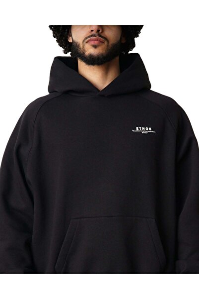 SAUDI ETHOS Minimalist Hoodie Black
