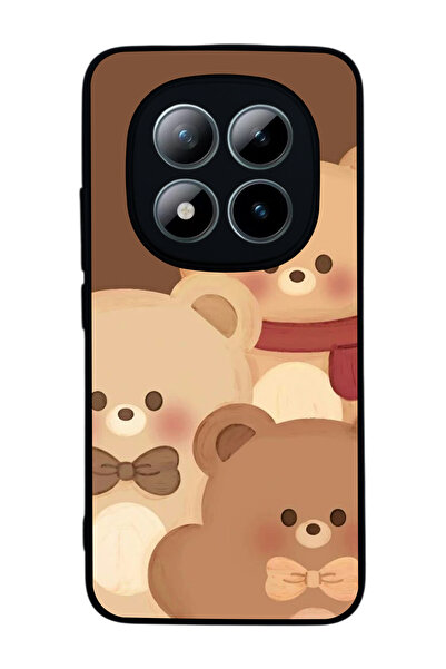 Aksel Kılıf متوافق مع هاتف Xiaomi Redmi Note 15 Pro Plus مطبوع ، أسود غير لام...