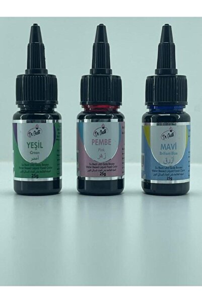 Dr. Gusto 25 ml Gıda Boyası Yeşil Pembe Mavi