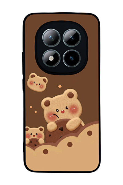 Aksel Kılıf متوافق مع هاتف Xiaomi Redmi Note 15 Pro مطبوع ، أسود غير لامع، سي...