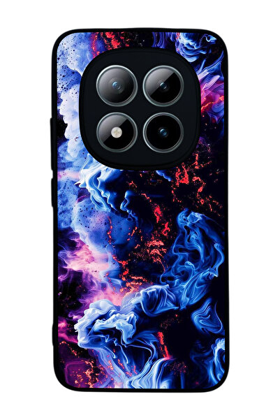 Aksel Kılıf متوافق مع هاتف Xiaomi Redmi Note 15 Pro Plus مطبوع ، أسود غير لام...